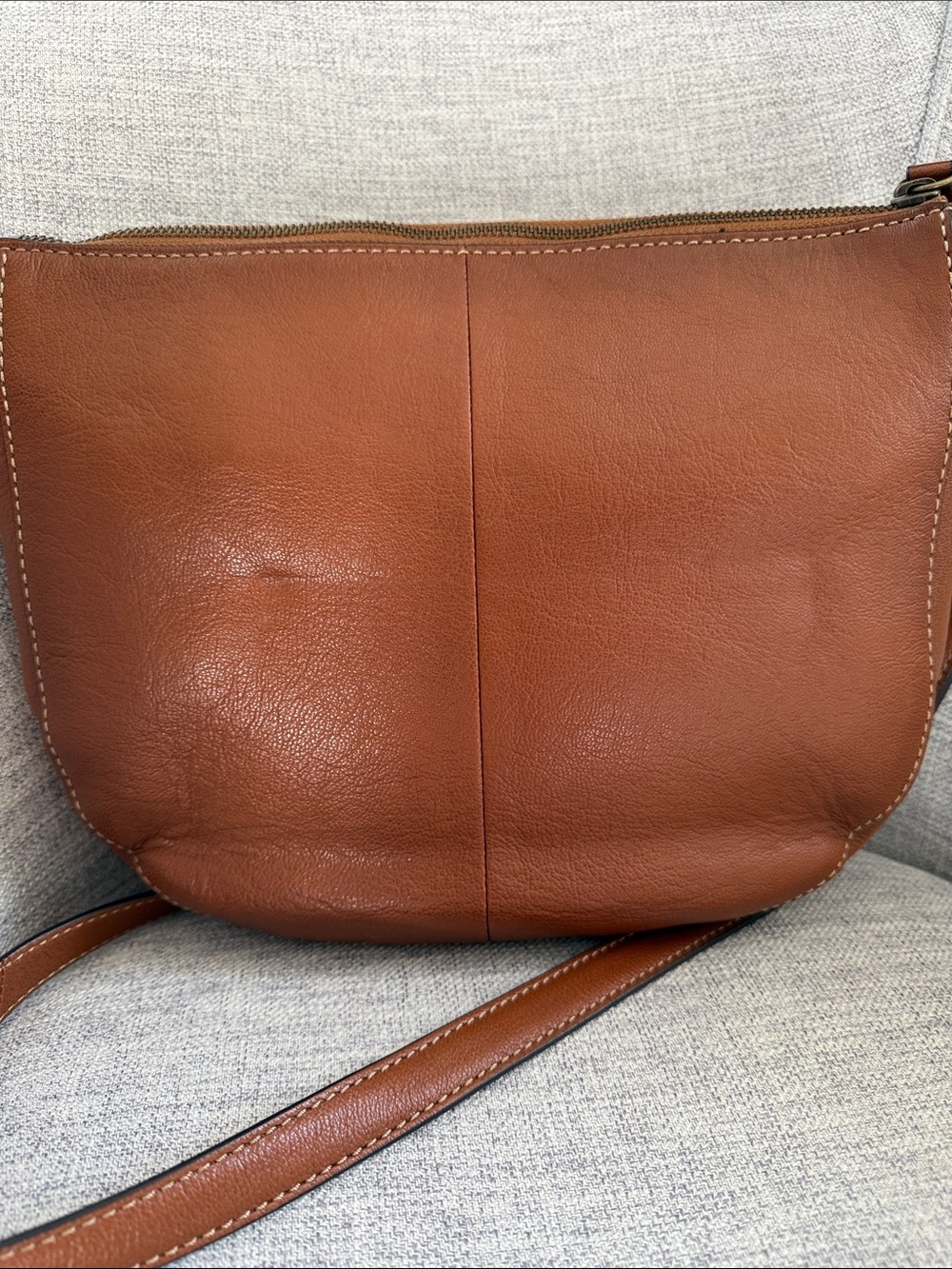 FRYE Timeless Leather Crossbody Bag in Cognac - Picture 5 of 16